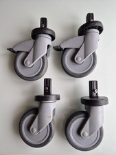 4x Steinco Lenkrollen 125x32 mit Adapter für Vierkantrohr