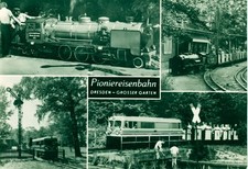 1593-Ansichtskarte Dresden Pioniereisenbahn Großer Garten Parkbahn Liliputbahn