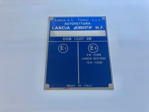 Typenschild stratos vorne - typenschild,