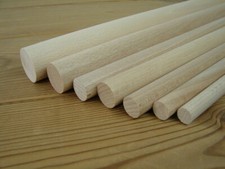 Rundstab Buche Ø 18,20,25,30,35,40,45,50,60mm x 1000mm Holzrundstäbe Holzstange