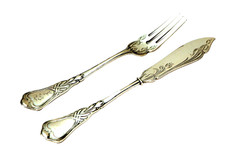 Silber Fischbesteck Herbstzeitlose VOGELER ☾♛ Heinrich VOGELER 2 teilig -20813–