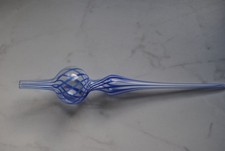 alte  kleine christbaumspitze aus fadenglas für federbaum