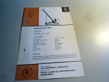 Altes Datenblatt Landwirtschaft DDR Förderschnecke F 300