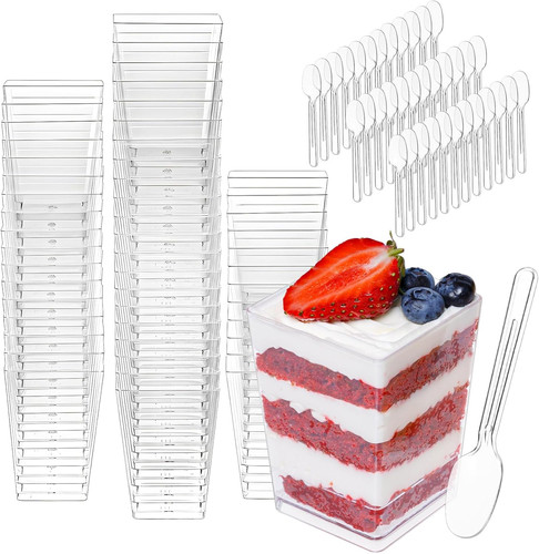 Quadratische dessertbecher - 50,