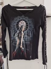 Spiral Shirt Langarm Damen Anne Stokes Bandera de sirena 