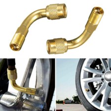 2 Stück 90 Grad Messing Luft Reifen Ventil Verlängerung Adapter Auto Reifen Schaft Verlängerung Werkzeug