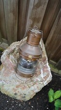 Ankerlaterne , Schiffslaterne,  Lampe aus Kupfer und Messing