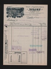 DRESDEN, Rechnung 1922, SULIMA