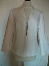  KENDZIA - weißer extravarganter Blazer mit Elastan Gr. 40 fast neu