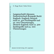 Langenscheidt Alpmann Fachwörterbuch Kompakt Recht Englisch: Englisch-Deutsch ru