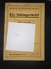 DDR Kfz Brief Anhänger