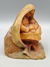 Krippenfigur handgeschnitzte Maria mit Jesus - Madonna, Holz Gemarkt GK 1961 B10