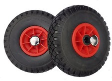 2 x PU Rad+Befestigung pannensicher Ersatzrad Bollerwagen Sackkarre 260x85 25mm