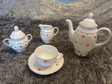 Puppen/Kindergeschirr aus Porzellan - alt - 13 tlg. - Kaffeeservice - 