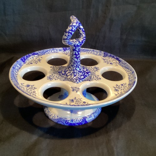 Spode blue italian egg stand - blue,