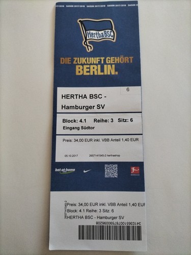 Sammler ticket hertha - sammler,