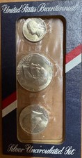 3 Stk. Silber USA , One