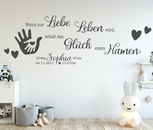 Wandtattoo kinderzimmer name - wandtattoo,