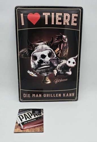 Retro blechschild grillen - blechschild,
