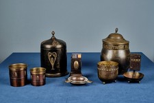 Sammlung Antike Raucherset 7x Sachen  Aschenbecher Zigarren Tabakdosen 1900-1939