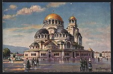 Künstler-AK sign. Willy Moralt: Sofia, Kathedrale 