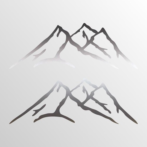 Mountain aufkleber berge - 2x,