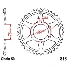 Kettenrad Stahl 45-Zähne