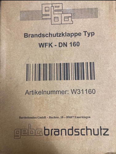 Geba brandschutzklappe typ wfk - geba,