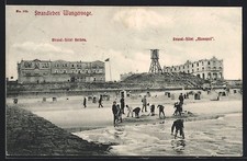 Wangerooge, Strand-Hotel Gerken, Strand-Hotel Monopol, Ansichtskarte 1905 