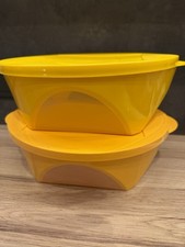 2 x Tupperware Mediterrano Schüssel  2,5L Orange und gelb Servierschüssel