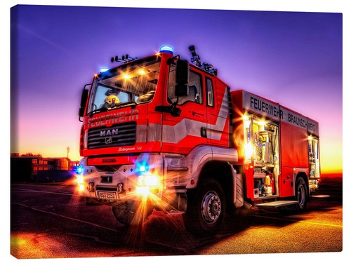 Leinwandbild feuerwehrauto - leinwandbild,