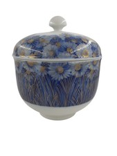 Kaiser Porzellan Bonboniere Futura Design mit Deckel Kusch Echt Kobalt Vintage