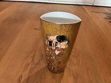 Gustav Klimt Porzellanvase DER KUSS mit Echtgold Dekor H 28cm Goebel