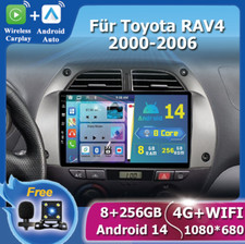✅8GB+256GB✅ Für Toyota RAV4 2000-2006 Android 14 Autoradio Car Play Navi GPS DSP