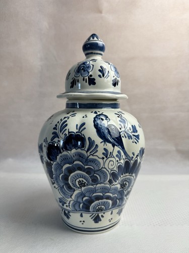 Delfter blau deckelvase könig - deckelvase,