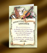 Geburtstag Urkunde
