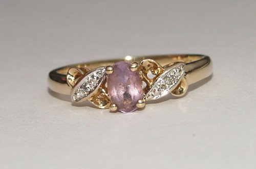 Ring gelbgold amethyst - 9,