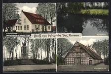 AK Sudweyhe /Bez. Bremen, Mühlenteich, Ehrenmal, Moormann´s Hof, Gastwirtschaft 