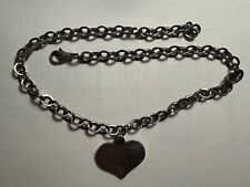 925 Silber Kette Halskette große Glieder Herz-Anhänger 80 cm 46 gr schwer