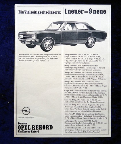 Opel rekord originale - ,,