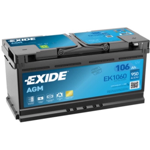 Exide ek1060 agm - exide, 106ah