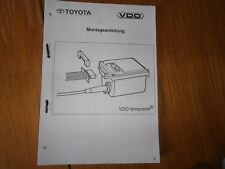  Toyota  Montageanleitung VDO Tempostat