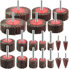 20-tlg. Lamellenschleifer Set Ø15–80mm | Korn 80 | Für Bohrmaschine & Akku