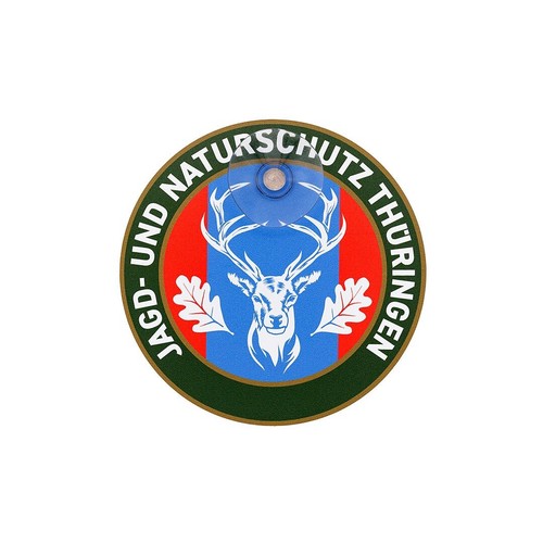 Jagdschild rund mit saugnapf - rund,