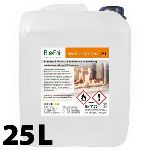 25l biofair bio ethanol 100 - 25l, 100%