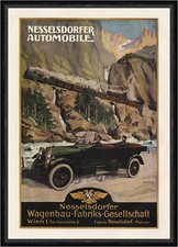 Nesselsdorfer Automobile Wagenbau- Fabrik Wien Plakat Braunbeck Faks_Motor 320