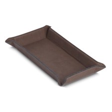 Brown Leatherette Rectangular
