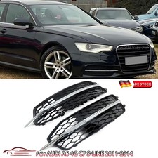 Waben Nebelscheinwerfer Blenden Gitter Grill Für Audi A6 4G C7 S-Line 2011-2014