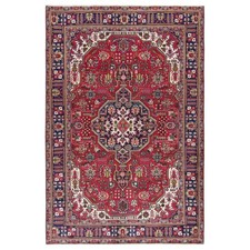 Tabriz 298x197 cm Handgeknüpft Perserteppich Orient Wolle Carpet Rug Rot