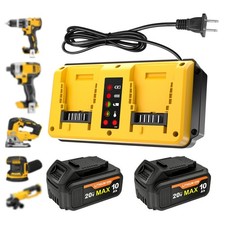 2 Pack 20V 10.0Ah Battery &